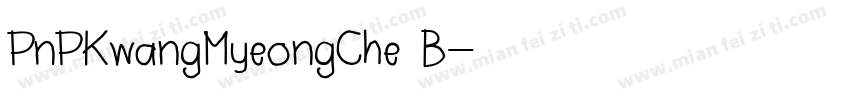 PnPKwangMyeongChe B字体转换